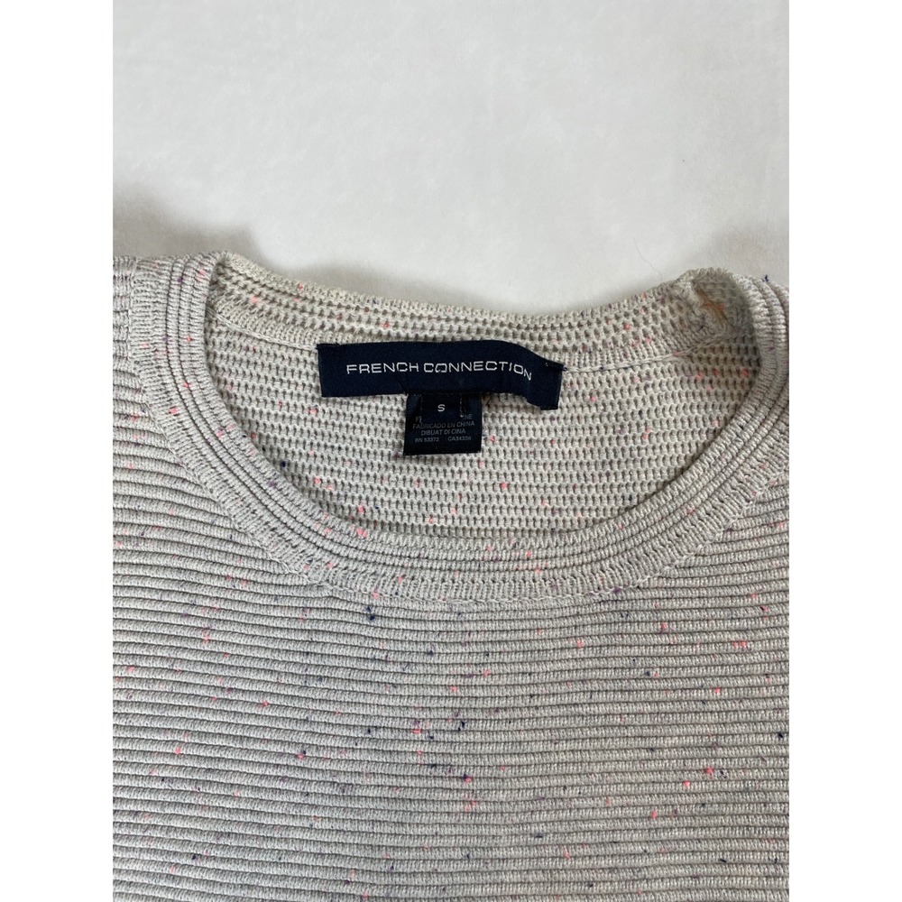 French Connection Cream Ribbed Knit Sweater - Picture 3 of 12